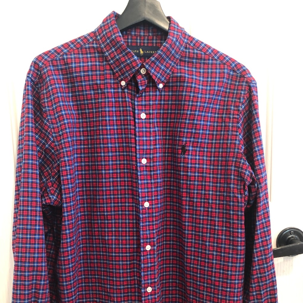 Ralph Lauren Plaid Long-Sleeve Button-Down Shirt